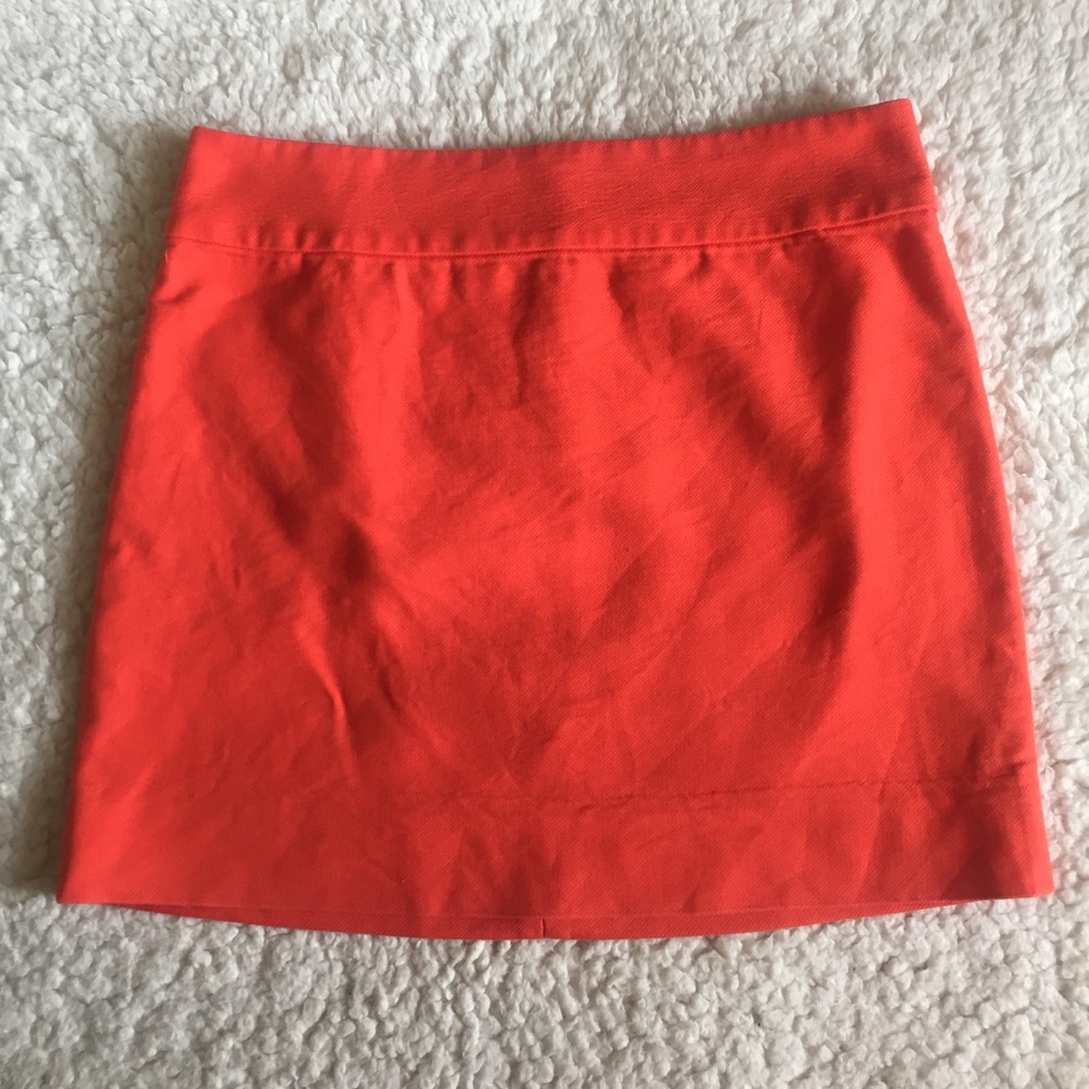 J. Crew Fitted Mini Skirt Coral